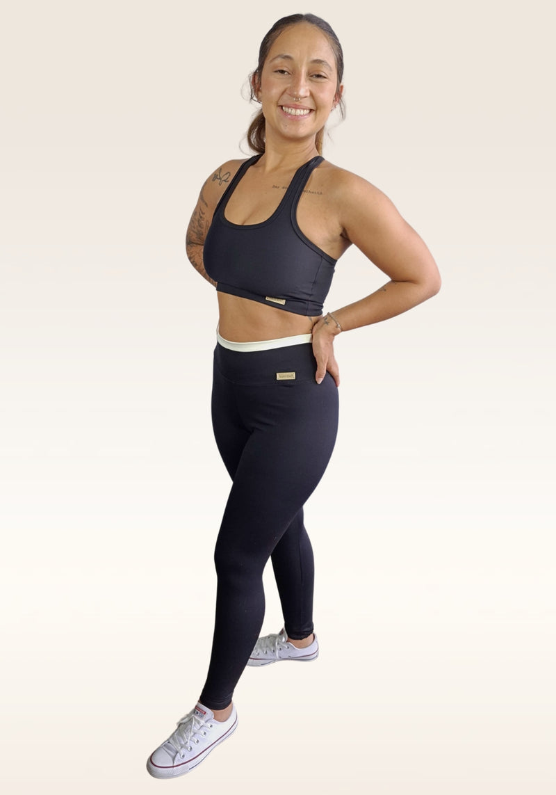 Calça Legging Cintura Alta - Preta  (Com Alta Compressão)
