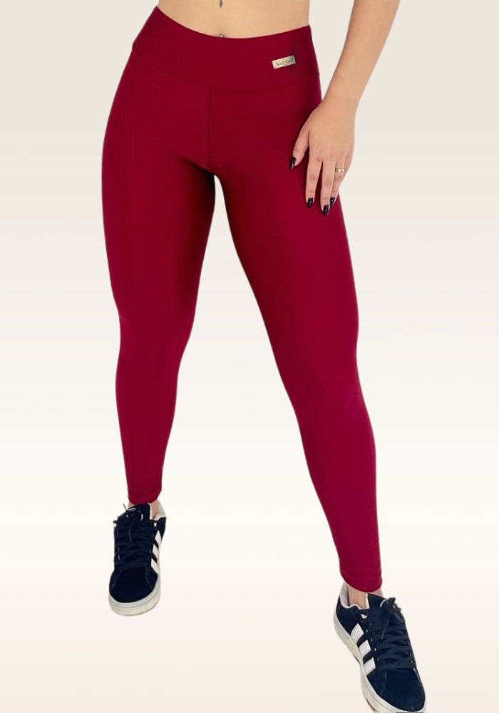 Calça Legging Vibe Vinho Cintura Alta