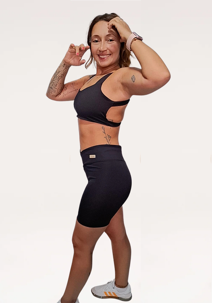 Shorts Vibe Cintura em V - Preto