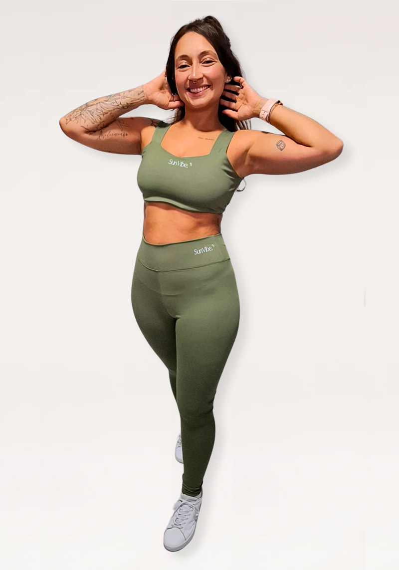 Calça Legging Vibe Cintura Alta Verde Musgo