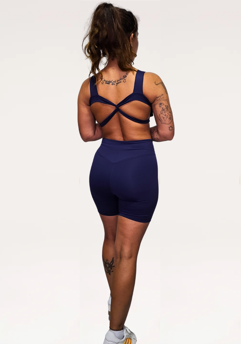 Shorts Vibe Cintura em V Azul Royal