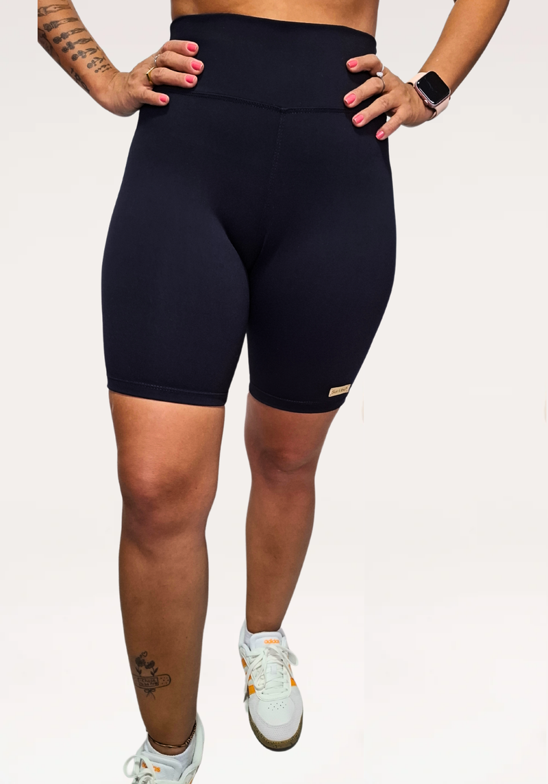 Shorts Vibe Cintura Alta Preto Liso