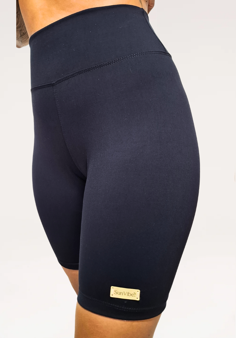 Shorts Vibe Cintura Alta Preto Liso