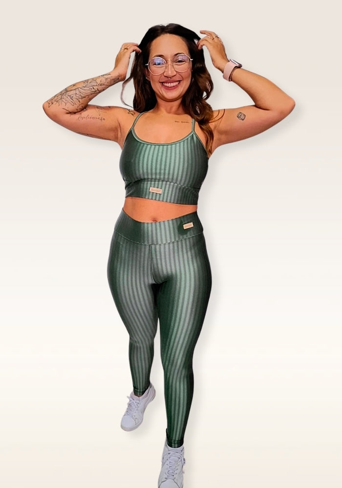 Calça Legging Vibe Cintura Alta 3D Verde