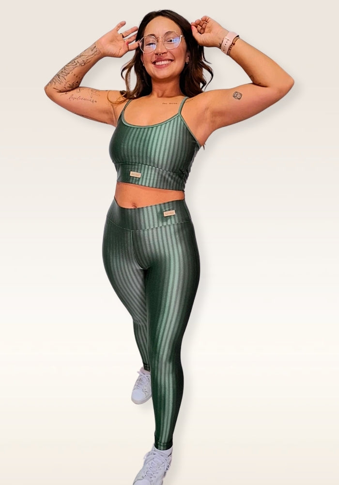 Calça Legging Vibe Cintura Alta 3D Verde