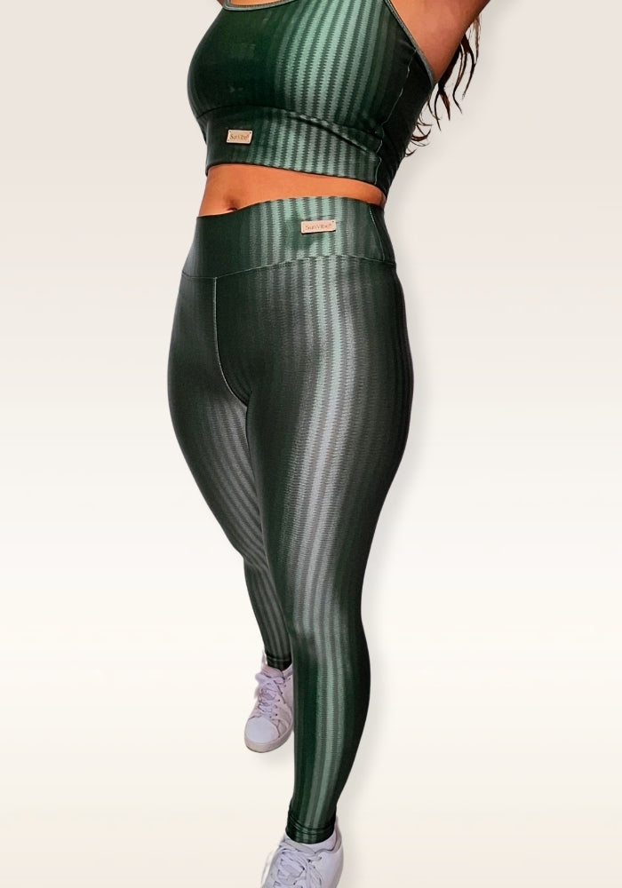 Calça Legging Vibe Cintura Alta 3D Verde