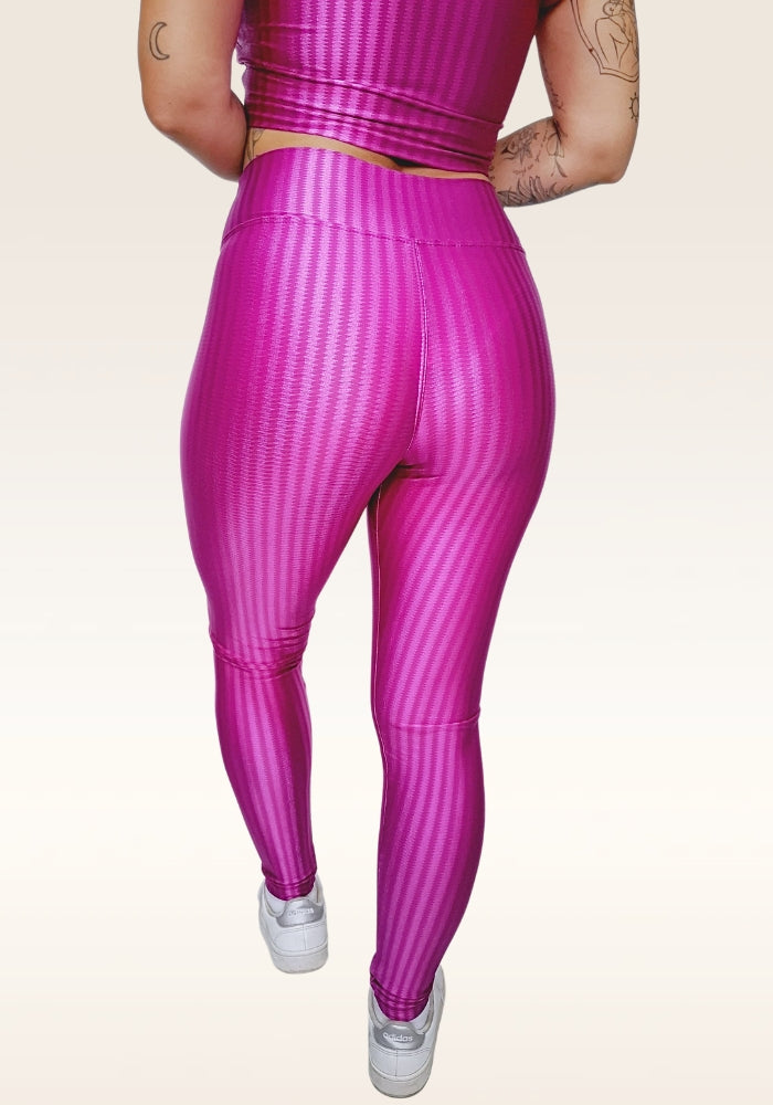 Calça Legging Vibe Cintura Alta 3D Rosa